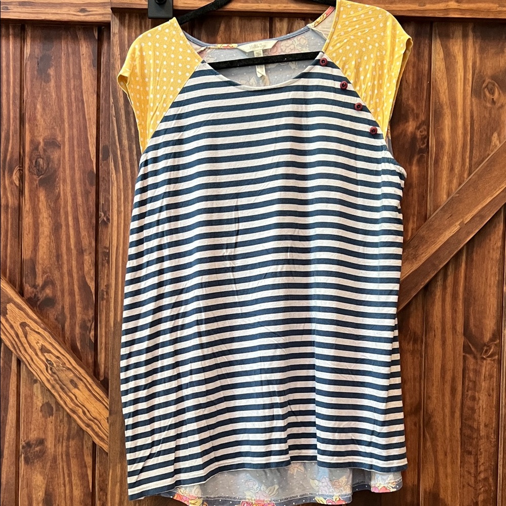 Matilda Jane Blue and Yellow Striped Tunic
